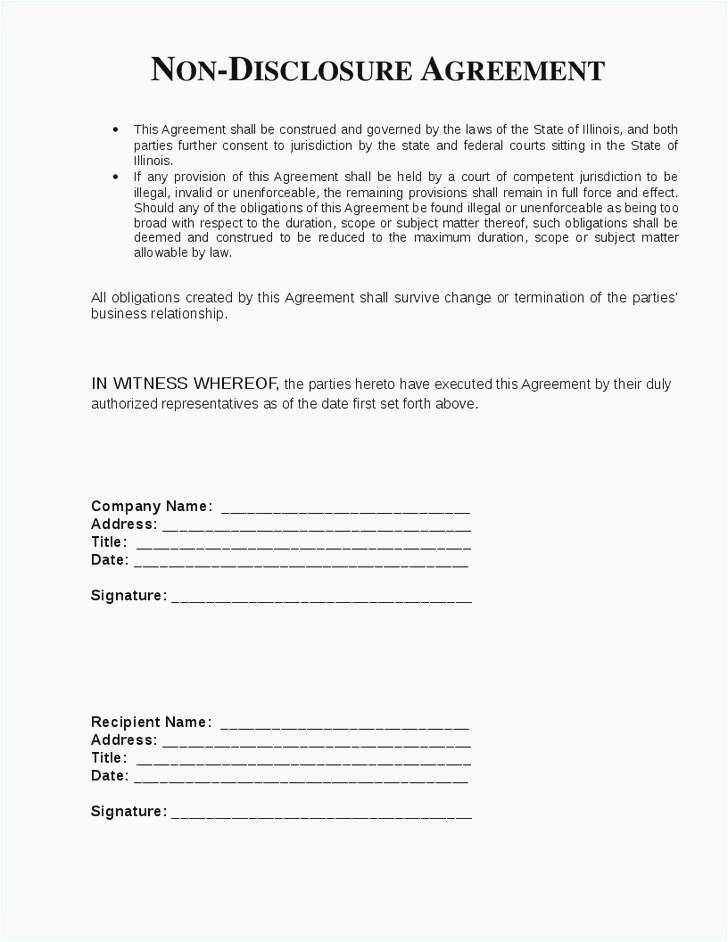 Non Disclosure Agreement Template Inspirational Legal Confidentiality Agreement Template